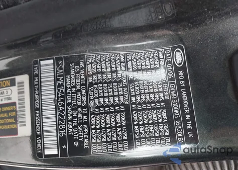 2006 Land Rover Range Rover Hse из США, поврежденный, VIN SALME15446A222816